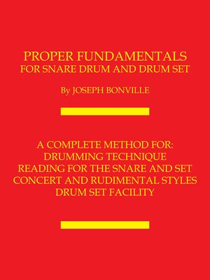 cover image of PROPER FUNDAMENTALS for SNARE DRUM and DRUM SET